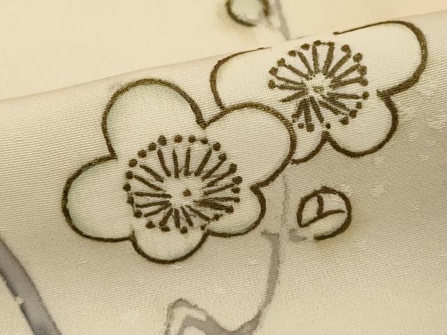平和屋着物■訪問着 手描き 枝梅文 金彩 正絹 逸品 DABE2812cd