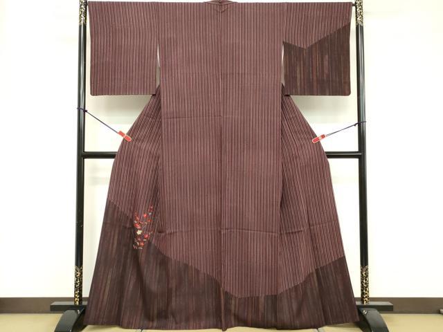 平和屋着物■訪問着 刺繍 草花文 正絹 逸品 DABE2815cd