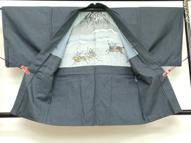 平和屋着物■男性 紬 アンサンブル 100亀甲 総詰め 正絹 逸品 DABE2842cd