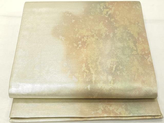 平和屋着物◎六通柄袋帯 霞文 金銀糸 引箔 正絹 逸品 DABE2855cd
