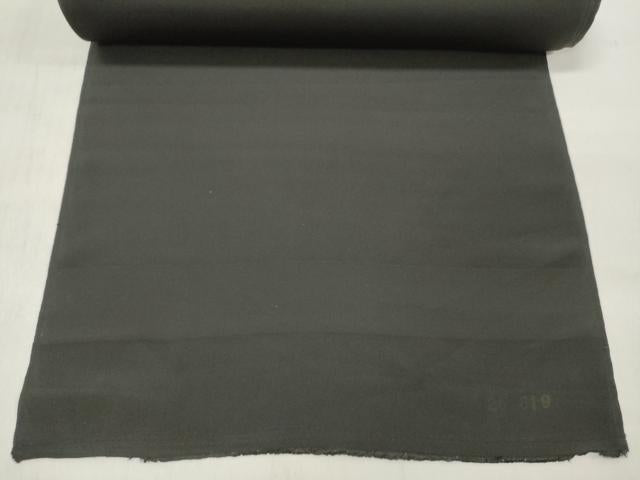 平和屋着物▼羽織・コート 反物 羽尺 草花地紋 黒地 逸品 未使用 DABE3332we