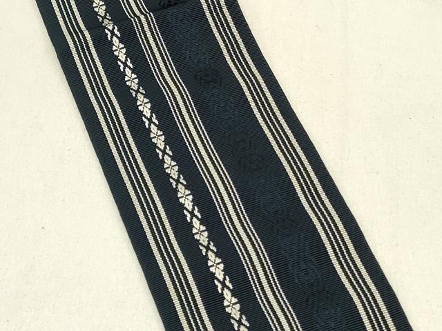 平和屋着物◎男性 本場筑前博多織 角帯 献上 証紙付き 正絹 逸品 DABE3554qp