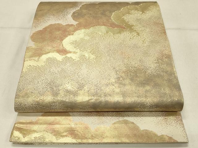 平和屋着物◎六通柄袋帯　雲重ね文　金糸　正絹　逸品　DABE3753qp 楽天市場】平和屋着物◎六通柄袋帯 雲重ね文 金糸 正絹 逸品