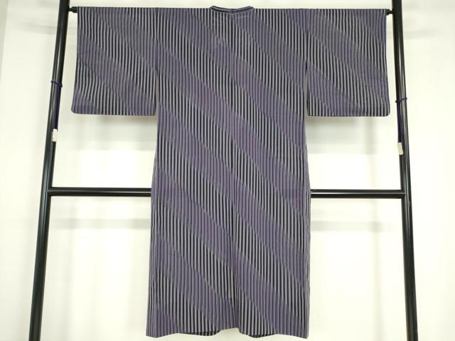 平和屋着物▽道行コート スリーシーズン 春夏秋 塵除け 紗 縞 正絹 逸品 DABE4134az