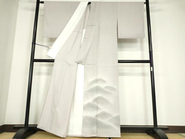 平和屋着物▽訪問着 単衣 霞文 正絹 逸品 DABE4178az