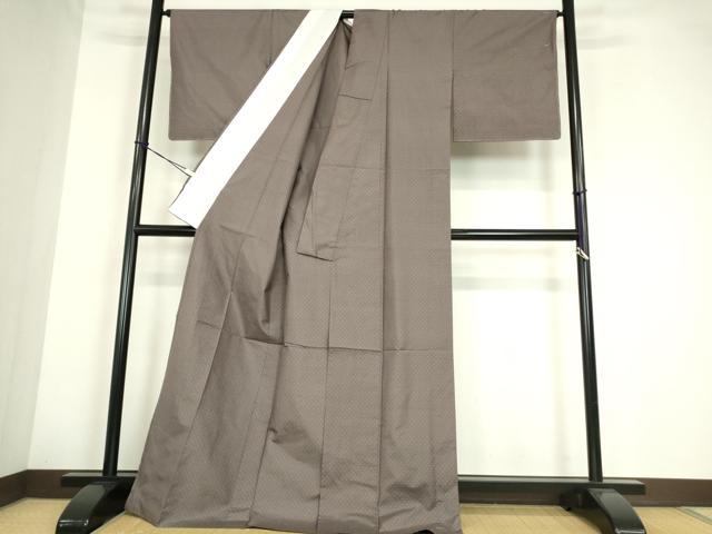平和屋着物▽本場大島紬 7マルキ 単衣 蚊絣 正絹 逸品 未使用 DABE4212az