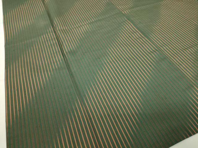 平和屋着物▽上質な紬 単衣 縞 正絹 逸品 DABE4233az