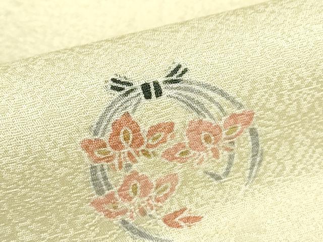平和屋着物▽上質な小紋 単衣 作家物 花丸文 正絹 逸品 DABE4304az