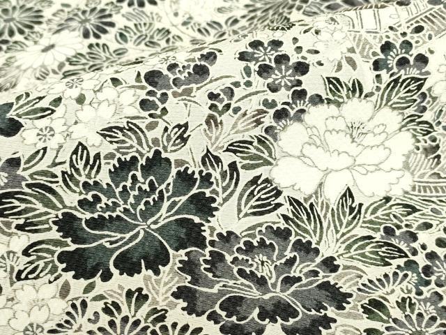 平和屋着物▽上質な小紋 単衣 陶器花蝶文 正絹 逸品 未使用 DABE4327az