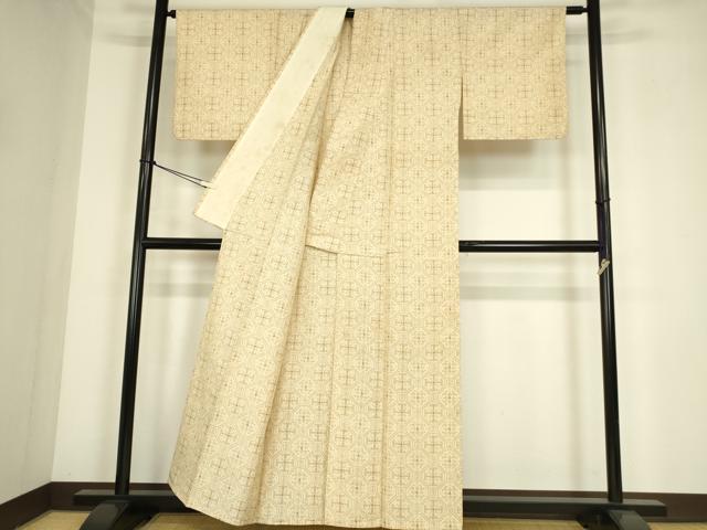 平和屋着物▽訪問着 単衣 蜀江花文 正絹 逸品 DABE4342az