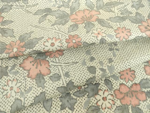 平和屋着物▽上質な小紋　単衣　紬地　型染め　草花文　正絹　逸品　AABB2150fy 楽天市場】平和屋着物▽上質な小紋 単衣 作家物 草花文 正絹 逸品