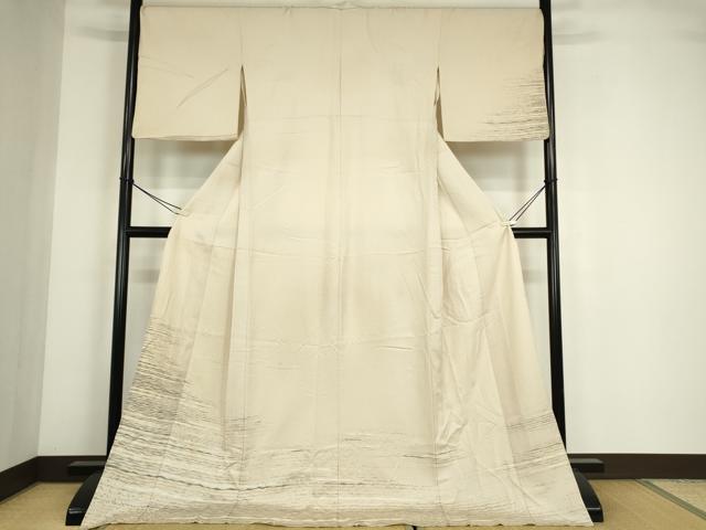 平和屋着物▽訪問着 単衣 霞文 金銀糸 ロング丈 正絹 逸品 DABE4404az