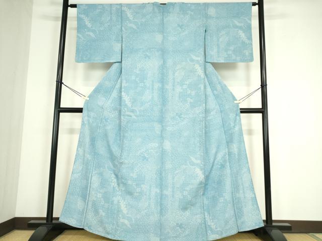 平和屋着物▽江戸小紋 単衣 寄せ小紋柄 正絹 逸品 DABE4445az