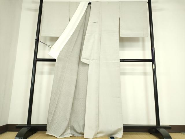 平和屋着物▽上質なお召 単衣 吉祥柄 正絹 逸品 DABE4452az