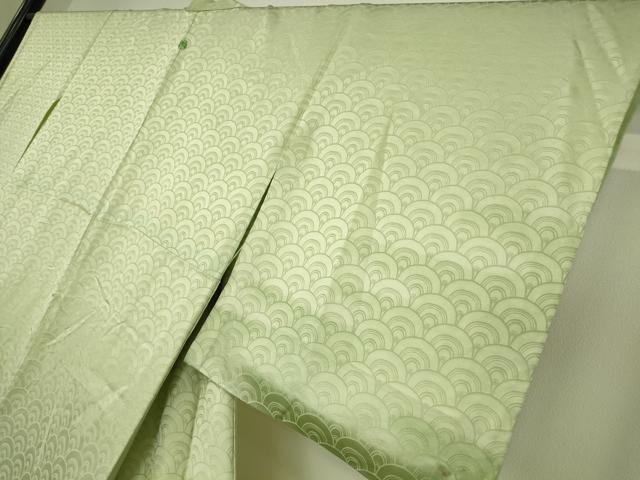 平和屋着物▽訪問着 単衣 刺繍 正倉院青海波花文 暈し染め 正絹 逸品 DABE4479az