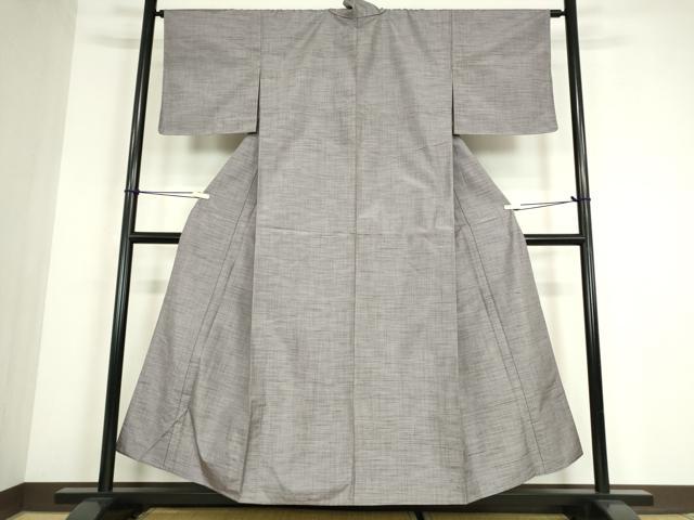 平和屋着物▽上質な紬 単衣 霞文 正絹 逸品 DABE4520az