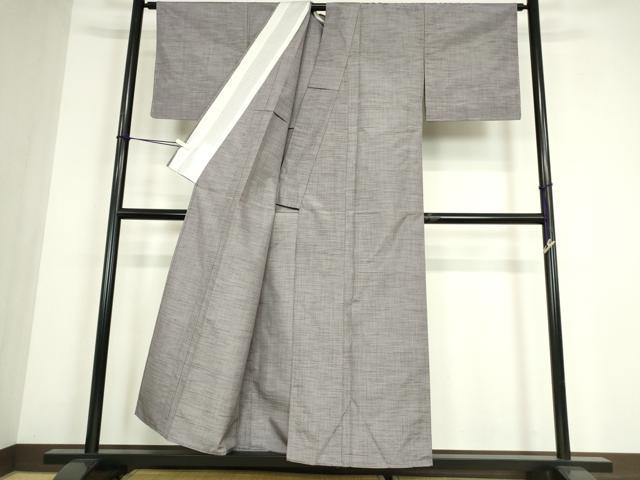 平和屋着物▽上質な紬 単衣 霞文 正絹 逸品 DABE4520az