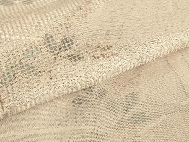平和屋着物▽中国三大刺繍 スワトウ刺繍 汕頭刺繍 訪問着 無双 紗袷 紗×紗 草花文 正絹 逸品 DABE4535az