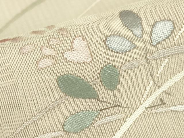 平和屋着物▽中国三大刺繍 スワトウ刺繍 汕頭刺繍 訪問着 無双 紗袷 紗×紗 草花文 正絹 逸品 DABE4535az