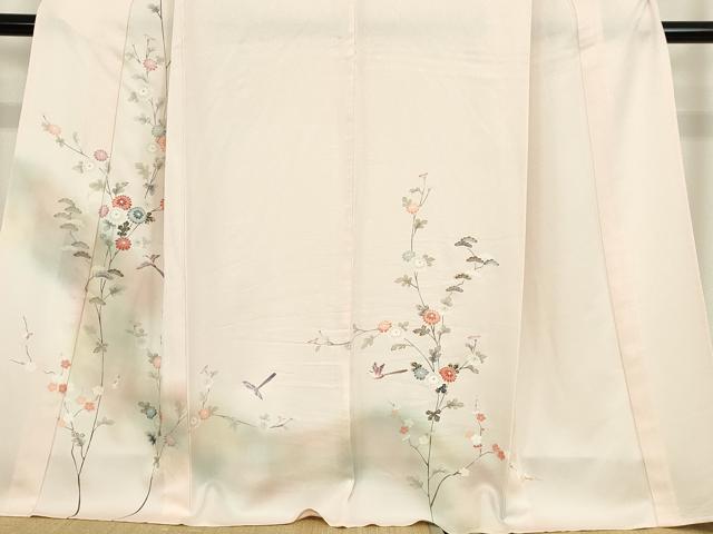 平和屋着物▽訪問着 単衣 飛鳥花文 暈し染め 正絹 逸品 DABE4550az