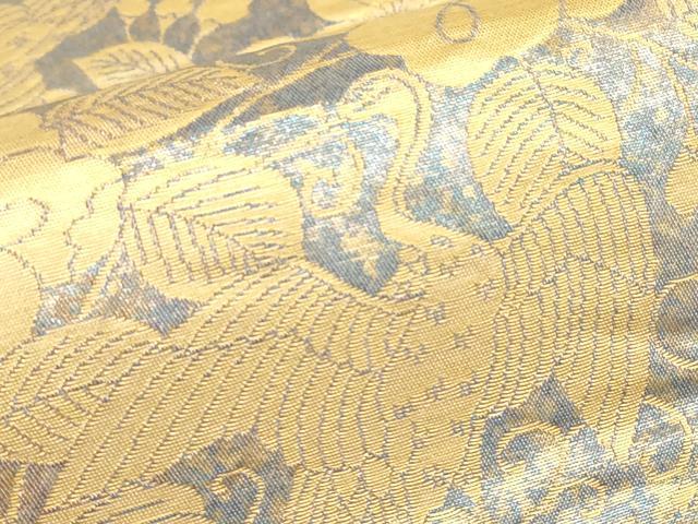 平和屋着物▼六通柄袋帯 正倉院動物花文 金糸 引箔 正絹 逸品 DABE4615az