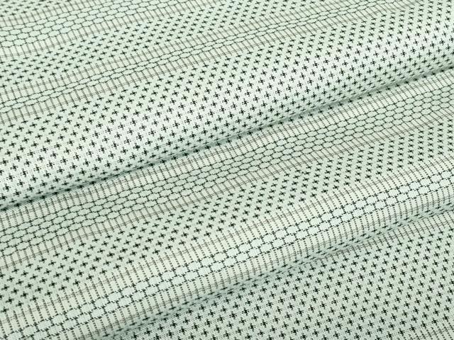 平和屋着物▽上質な紬 単衣 横段文 正絹 逸品 DABE4638az