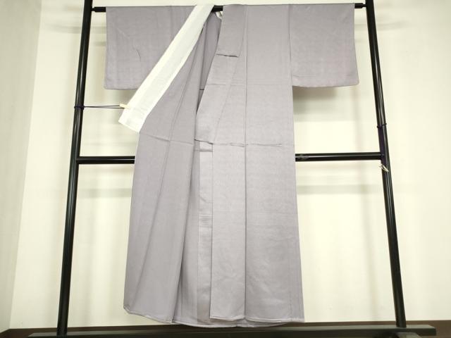 平和屋着物▽上質な色無地 単衣 紋意匠 浅紫色 正絹 逸品 DABE4667az