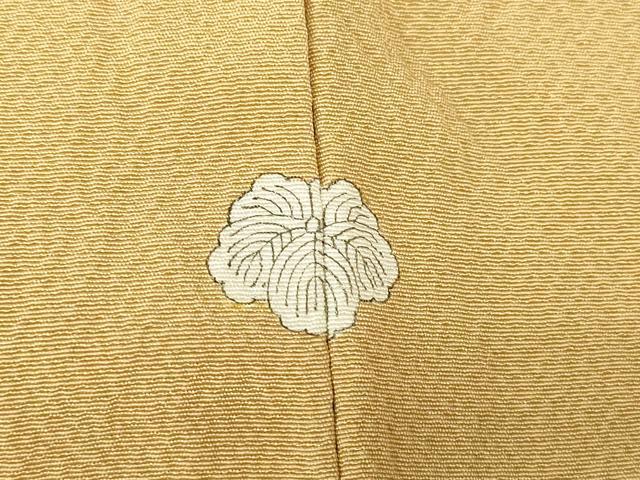 平和屋着物▽上質な色無地 単衣 飴色 正絹 逸品DABE4670az