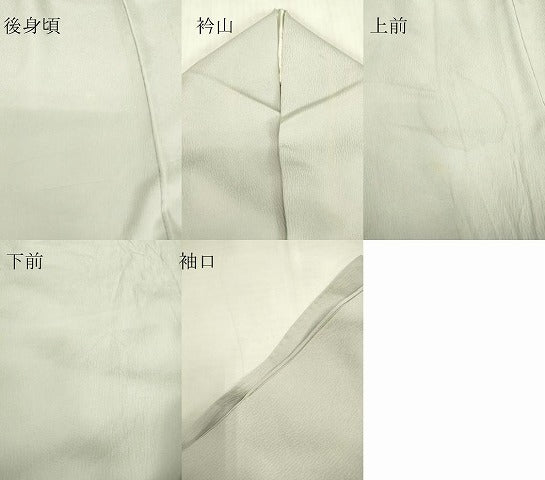 平和屋着物▽上質な色無地 単衣 白鼠色 阪急百貨扱い 正絹 逸品 DABE4676az