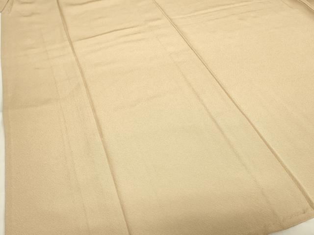 平和屋着物▽上質な色無地 単衣 白茶色 正絹 逸品 DABE4687az