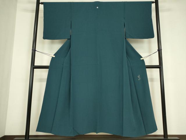 平和屋着物▽加賀の松染 梶山 伸監修 色無地 単衣 褐返色 正絹 逸品 DABE4689az