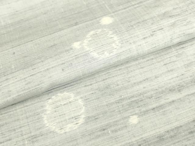 平和屋着物▽上質な紬 単衣 雪輪文 正絹 逸品 DABE4701az