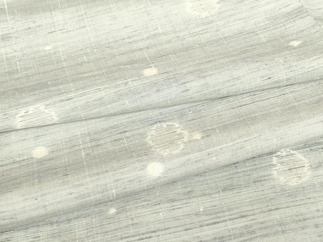 平和屋着物▽上質な紬 単衣 雪輪文 正絹 逸品 DABE4701az