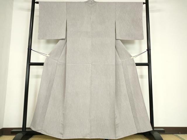 平和屋着物▽上質な小紋 単衣 斜線文 正絹 逸品 DABE4714az