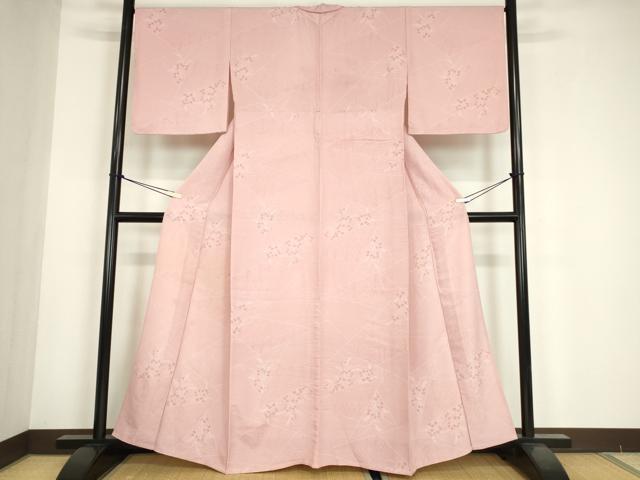 平和屋着物▽上質な小紋 単衣 萩文 正絹 逸品 DABE4717az