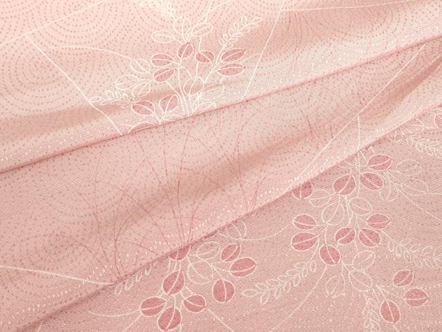 平和屋着物▽上質な小紋 単衣 萩文 正絹 逸品 DABE4717az