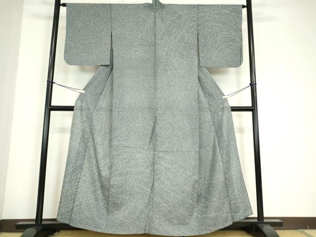 平和屋着物▽訪問着 単衣 草葉文 正絹 逸品 DABE4731az