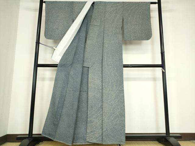 平和屋着物▽訪問着 単衣 草葉文 正絹 逸品 DABE4731az