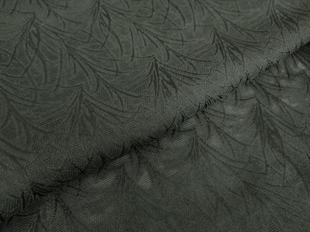 平和屋着物▽羽織 スリーシーズン 春夏秋 塵除け 紗 草葉文 黒地 正絹 逸品 DABE4732az