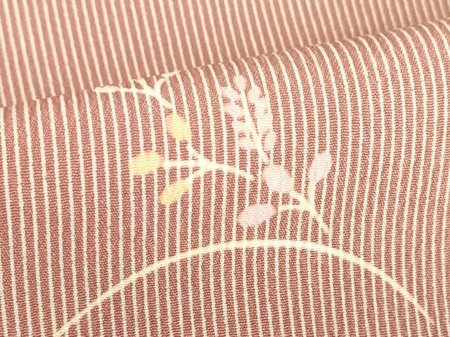 平和屋着物▽小紋 単衣 草花文 洗える着物 DABE4735az