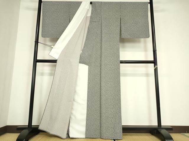 平和屋着物▽小紋 単衣 小花 洗える着物 DABE4742az