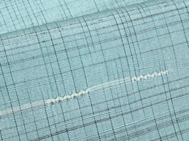平和屋着物▽上質な紬 単衣 霞横段文 正絹 逸品 DABE4796az