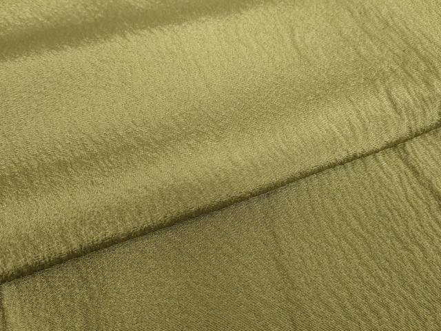 平和屋着物▽男性 色無地 単衣 黄海松茶色 正絹 逸品 DABE4807az