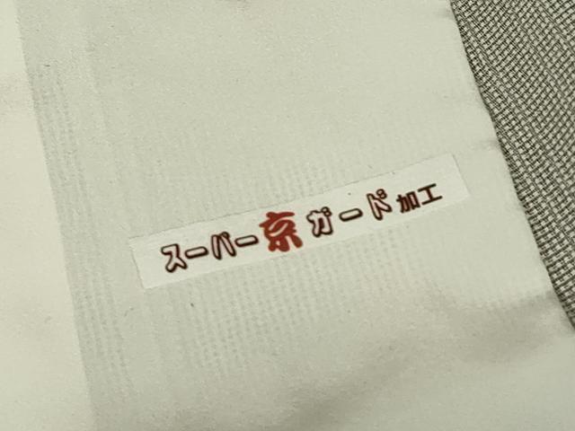 平和屋着物▽上質な小紋 単衣 格子文 正絹 逸品 DABE4808az