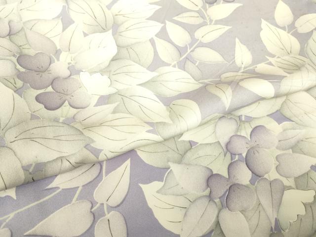 平和屋着物▽上質な小紋 単衣 草花文 正絹 逸品 DABE4811az