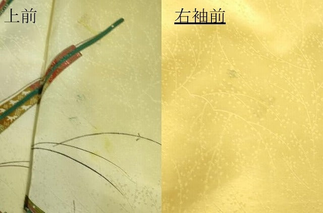 平和屋着物▽訪問着 単衣 扇面花文 暈し染め 金彩 洗える着物 DABE4820az