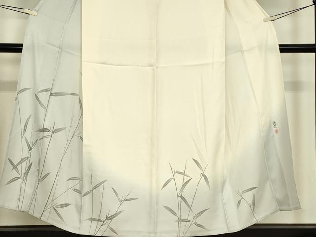 平和屋着物▽訪問着 単衣 作家物 草葉文 手描き やまと誂製 正絹 逸品 DABE4834az