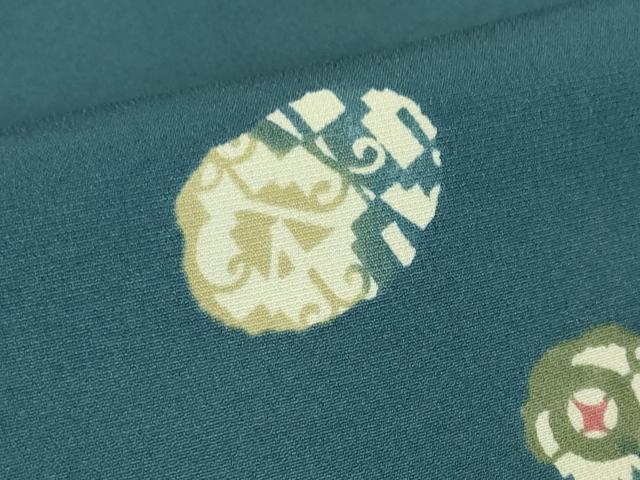 平和屋着物▽小紋 単衣 幾何学文 洗える着物 DABE4838az