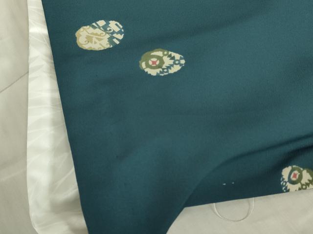 平和屋着物▽小紋 単衣 幾何学文 洗える着物 DABE4838az