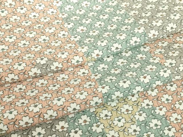 平和屋着物▽小紋 単衣 小花 洗える着物 DABE4840az